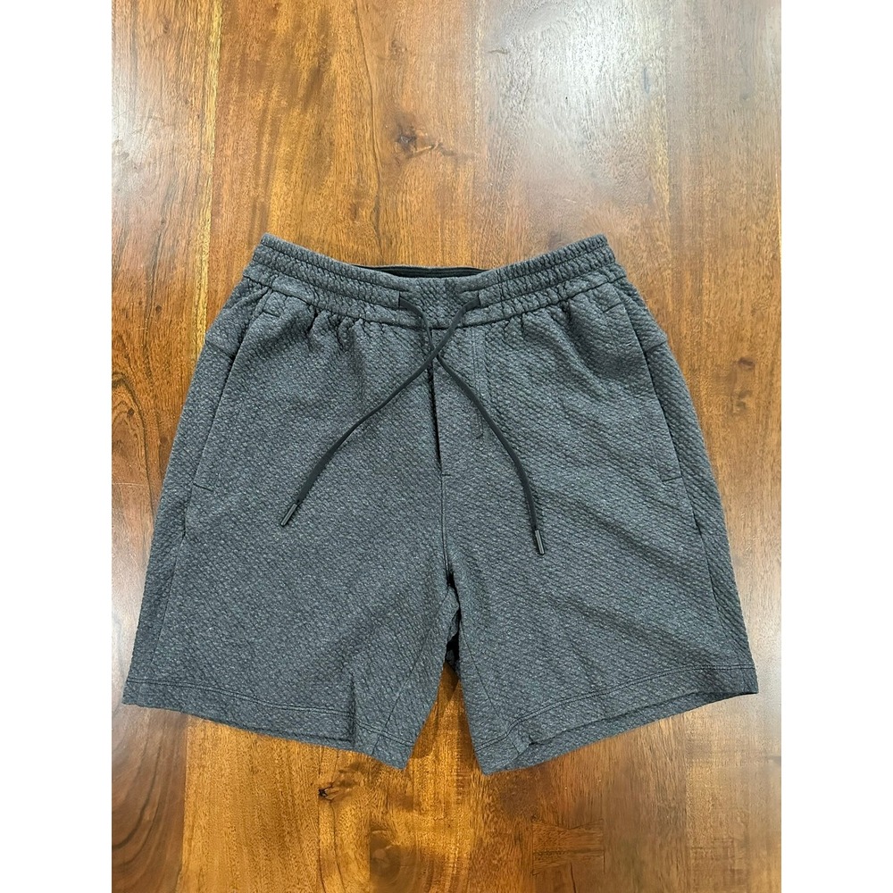 Lululemon Ease The Day Short 7" Heathered Black Textured Knit Men's Small